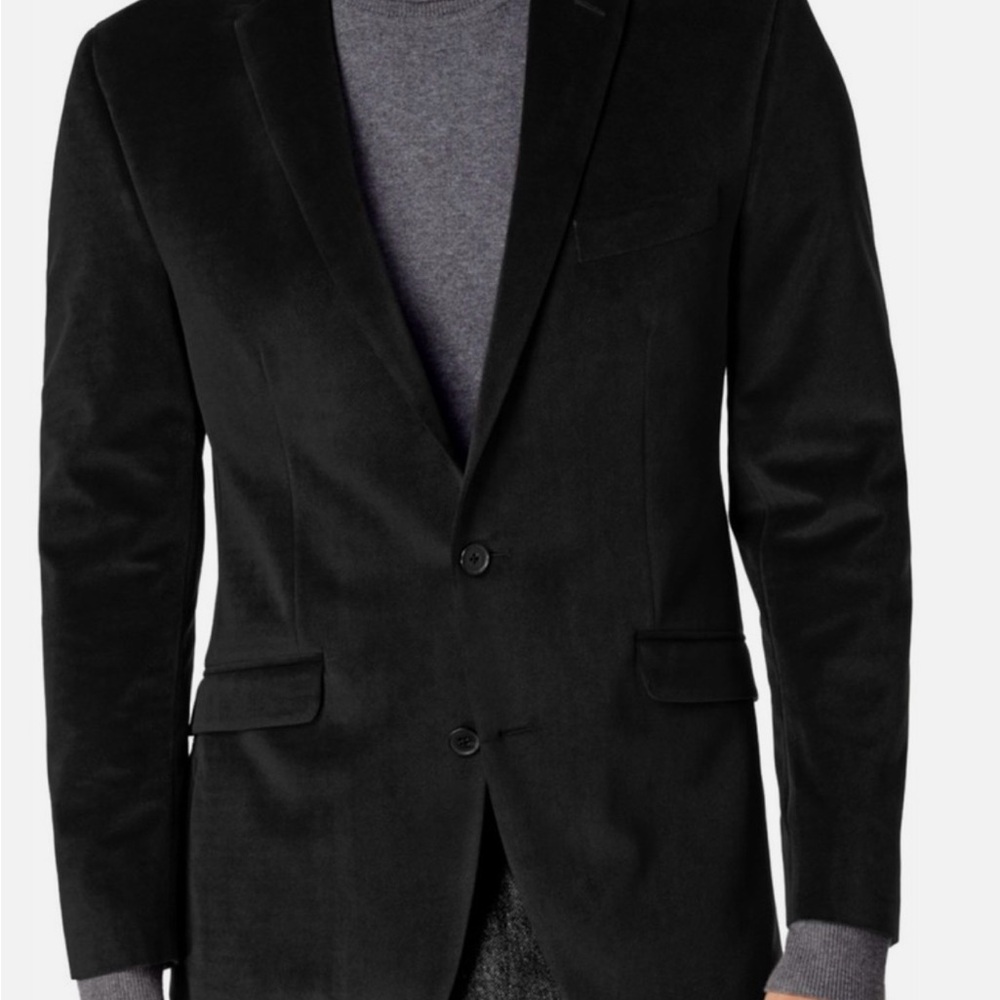 Kenneth Cole New York Men’s Elegant Black Velvet Blazer